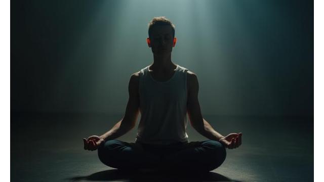 ध्यान मुद्रा में बैठे व्यक्ति का वीडियो थंबनेल